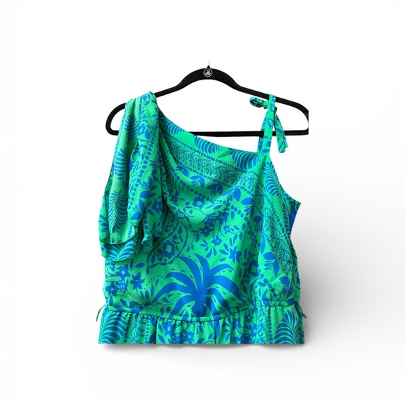 Rabbit Rabbit Rabbit Designs Green Blue Patterned Jumpsuit Size 12 - Picture 5 of 9